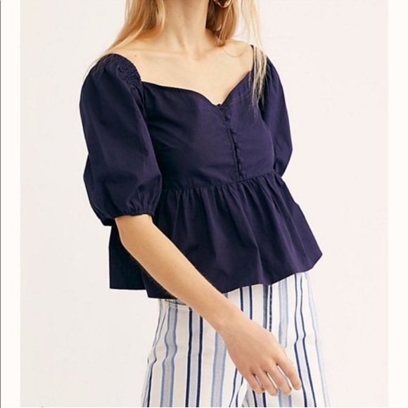 FREE PEOPLE Night Sky Veronica Top - Picture 2 of 4
